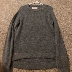 Grey Sweater w/ Gold zipper Detailing